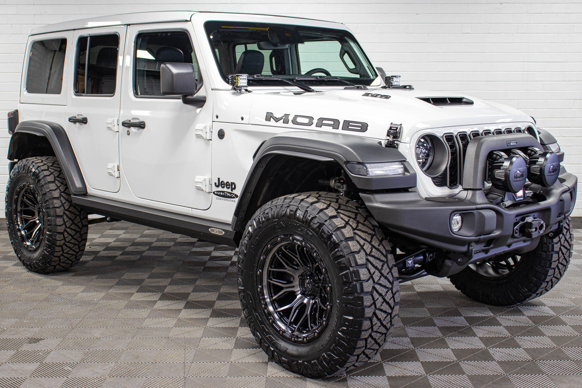 Jeep Wrangler with a TeraFlex long-arm lift kit at the RubiTrux shop