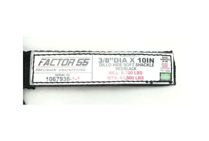 Extreme Duty Soft Shackle 3/8 x 10 Inch Factor 55