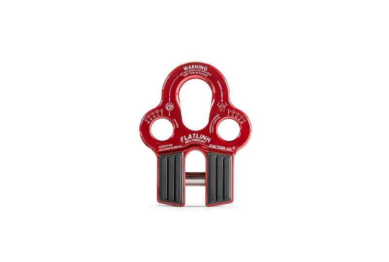 Winch Line Shackle Mount Foldable Flatlink Multimount Red Factor 55