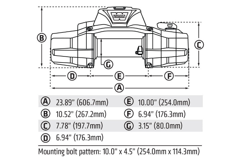 Warn 110010 Zeon XD 10s - 10,000 Pound Synthetic Rope Winch