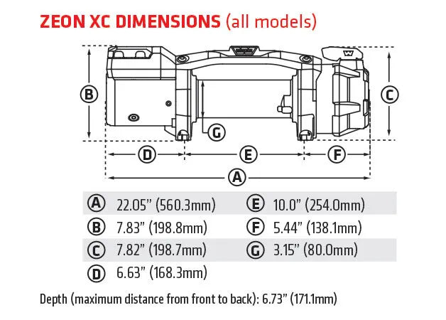 Warn 110514 Zeon XC 14s - 14,000 Pound Synthetic Rope Winch