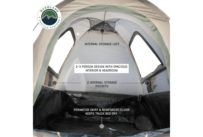 OVS LD TACT Mid-Size 5.0' Bed Tent: Tan with Green Fly