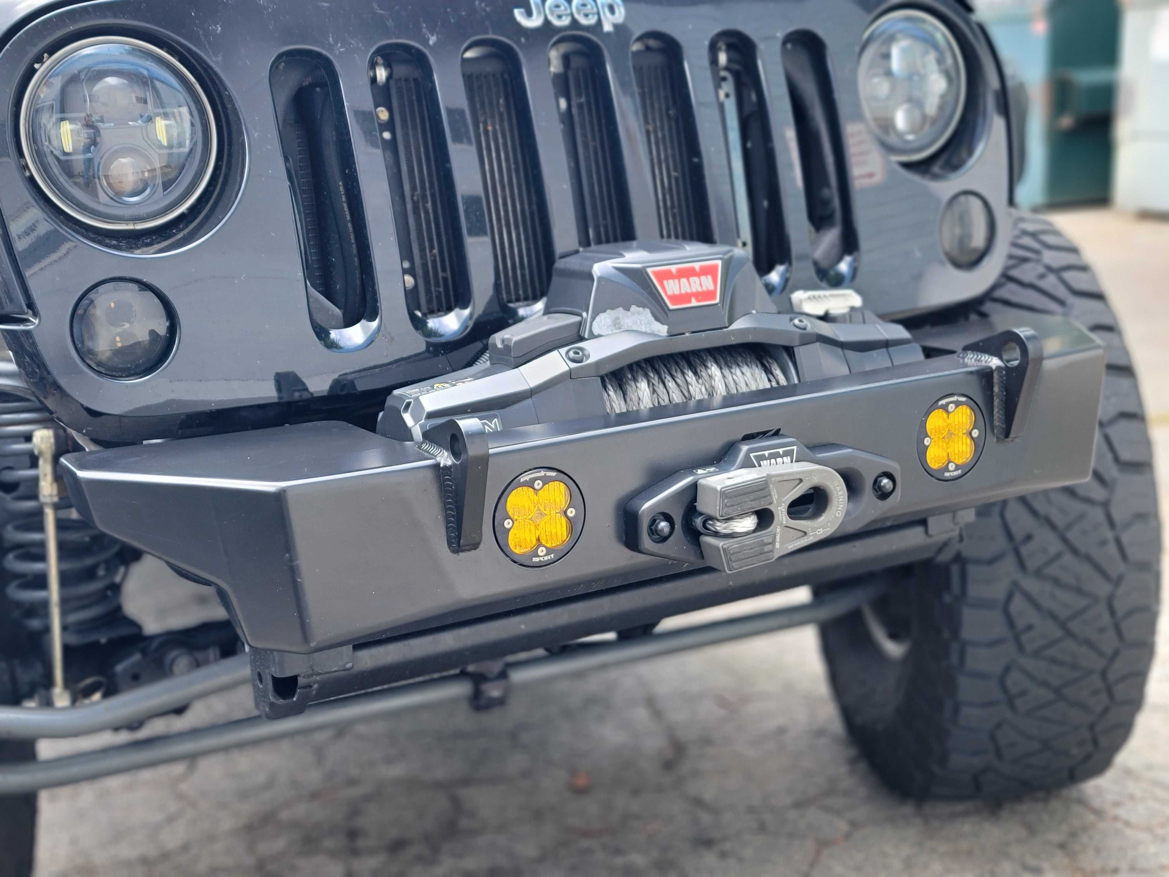 Crusher Series HD Front Bumper for Jeep JK/JKU Motobilt