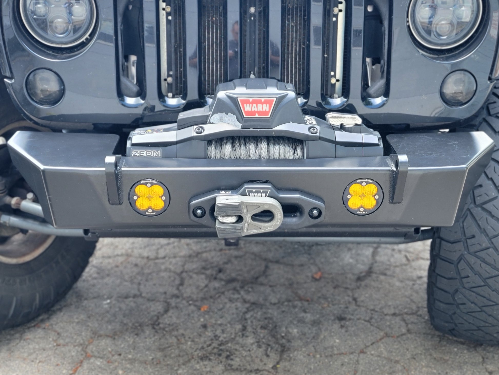 Crusher Series HD Front Bumper for Jeep JK/JKU Motobilt