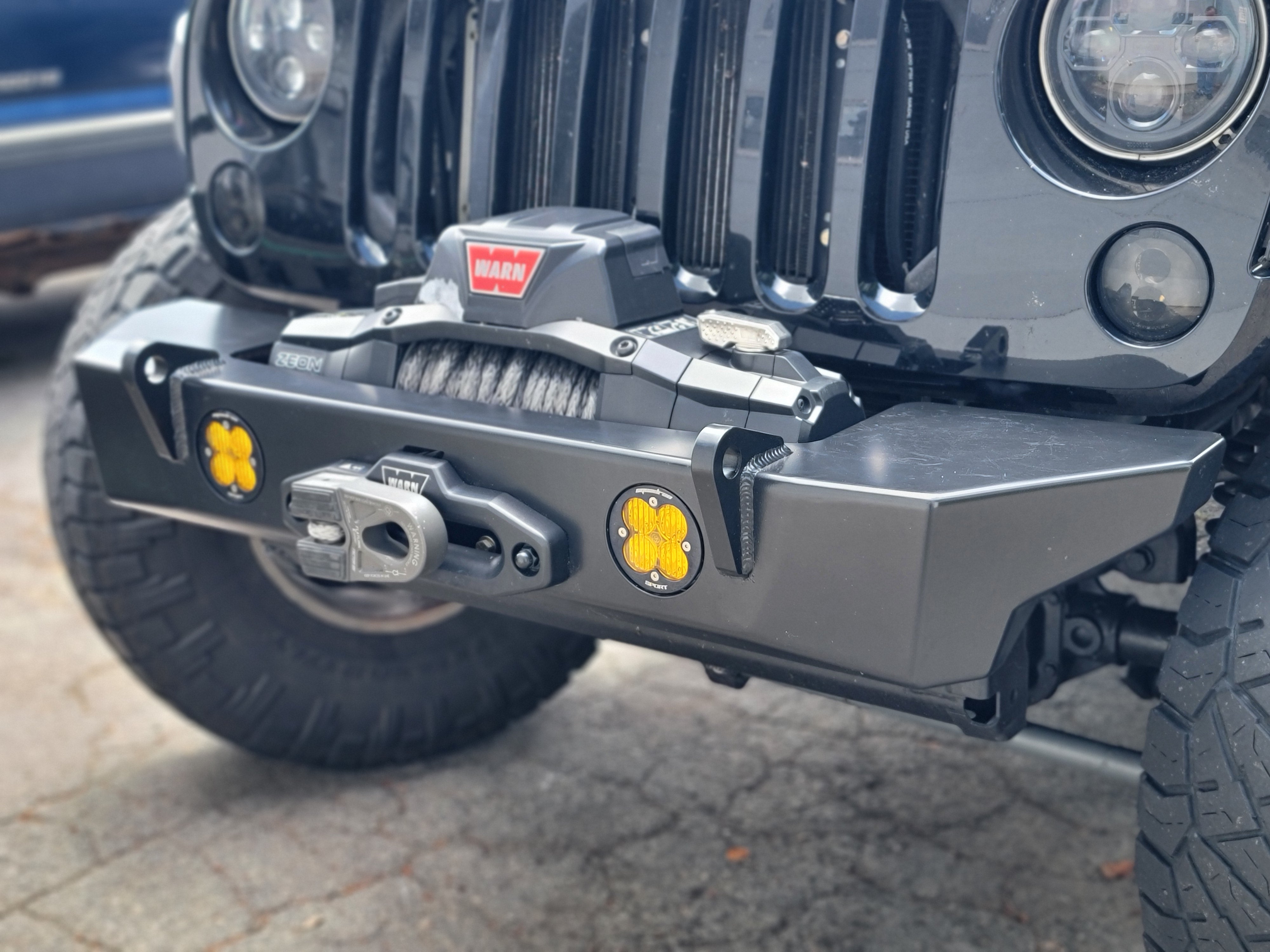 Crusher Series HD Front Bumper for Jeep JK/JKU Motobilt