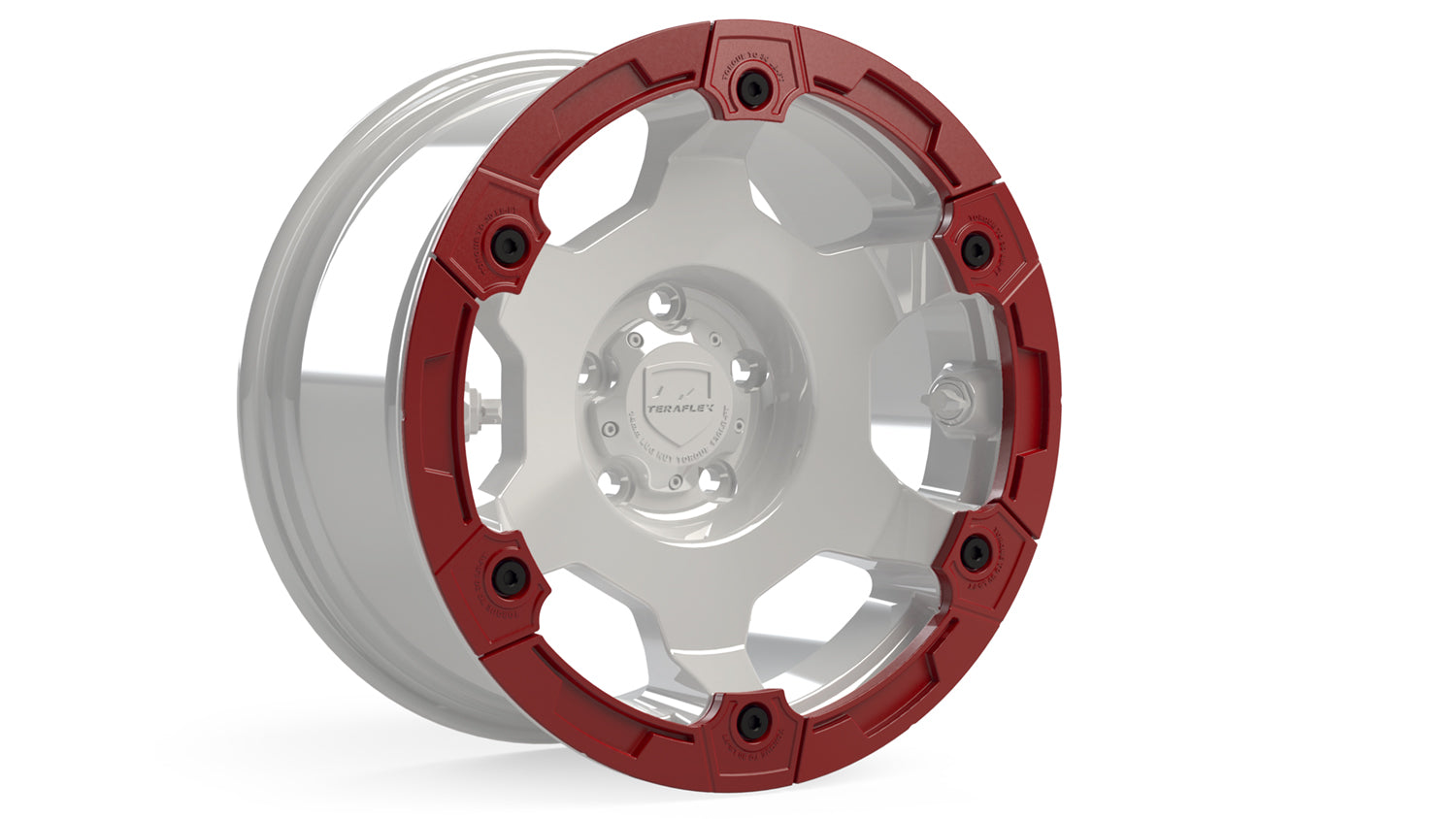 Modular Rash Ring Kit w/ Hardware Red 6-Spoke TeraFlex