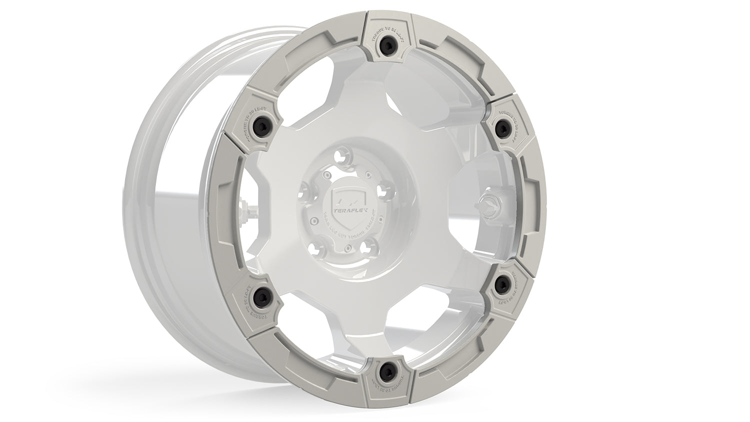 Modular Rash Ring Kit w/ Hardware White 6-Spoke TeraFlex