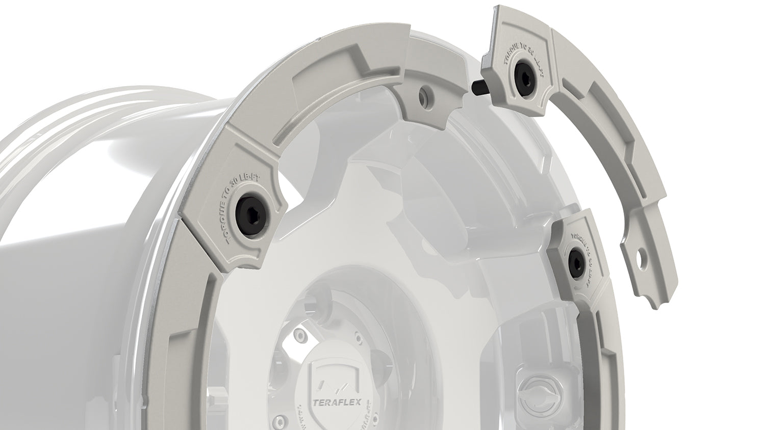 Modular Rash Ring Kit w/ Hardware White 6-Spoke TeraFlex