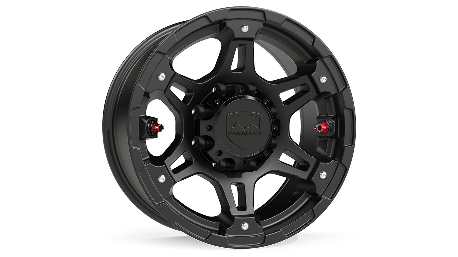 Nomad Split Spoke Off-Road Wheel 8x6.5 Inch -12mm Metallic Black TeraFlex