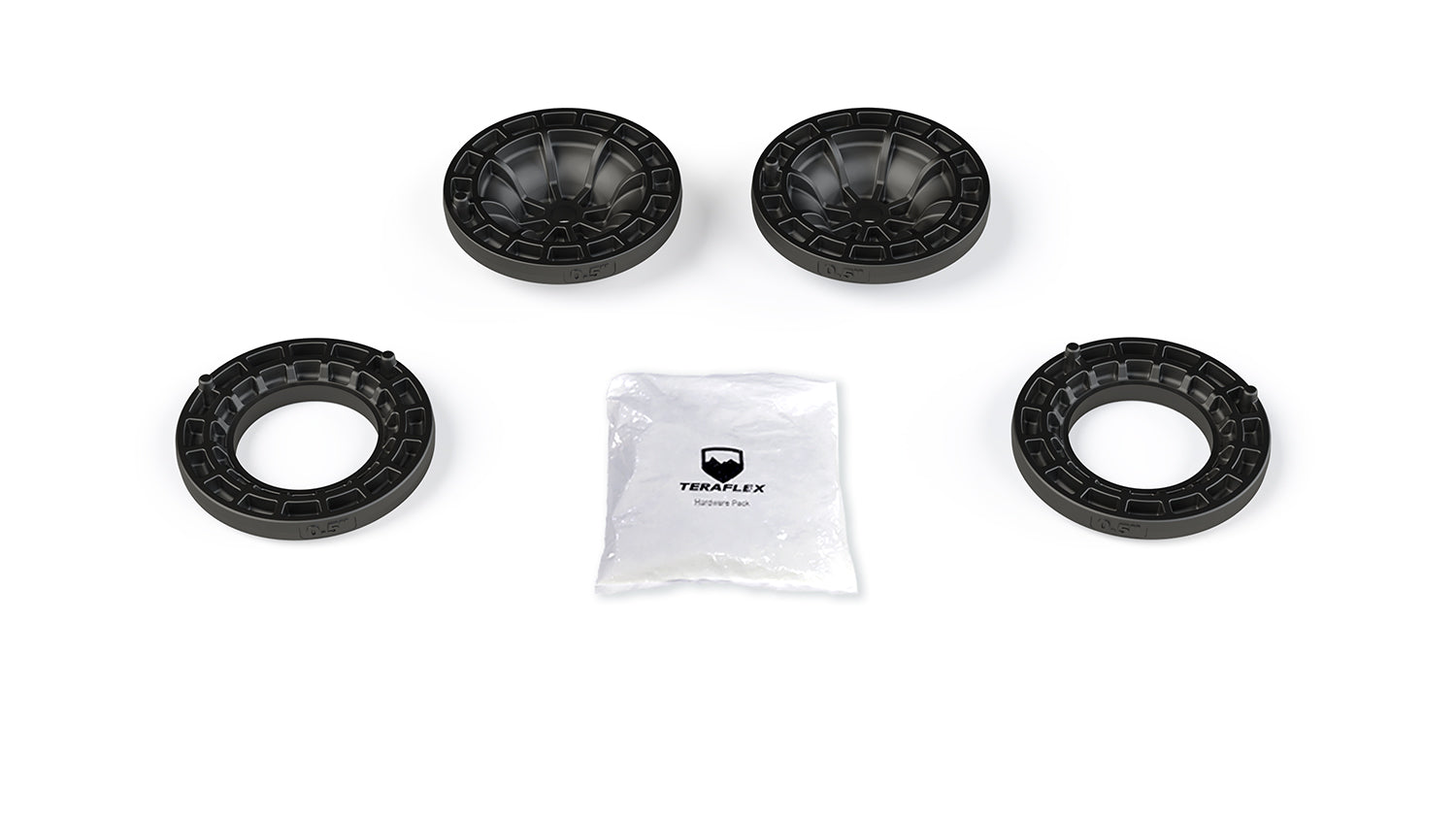 18-Up Wrangler JL 0.5 Inch Coil Spring Spacer Load Level Kit Front & Rear TeraFlex