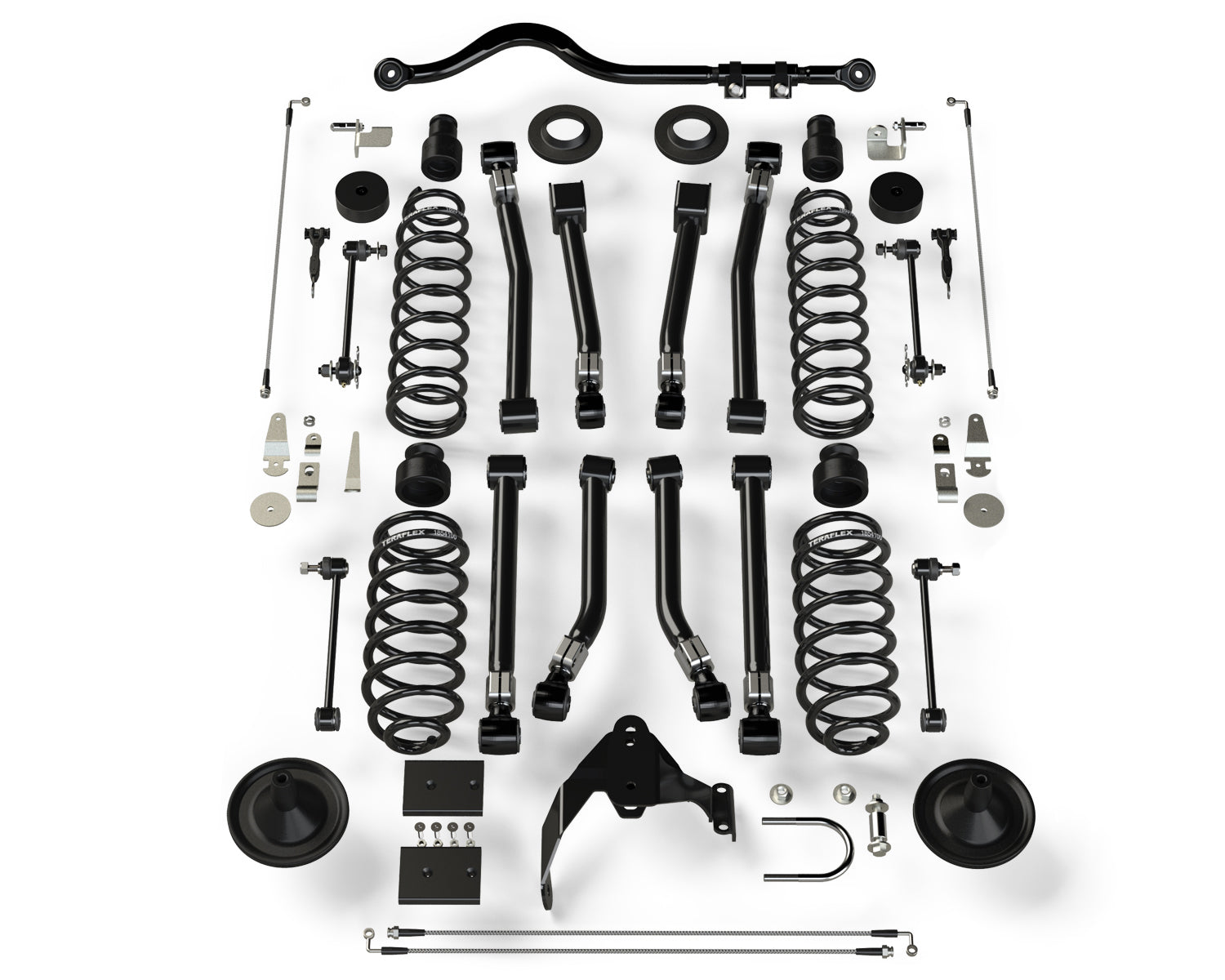 07-18 Wrangler JK 4 Door 4 Inch Suspension System w/ 8 Alpine Short Control Arms No Shocks TeraFlex