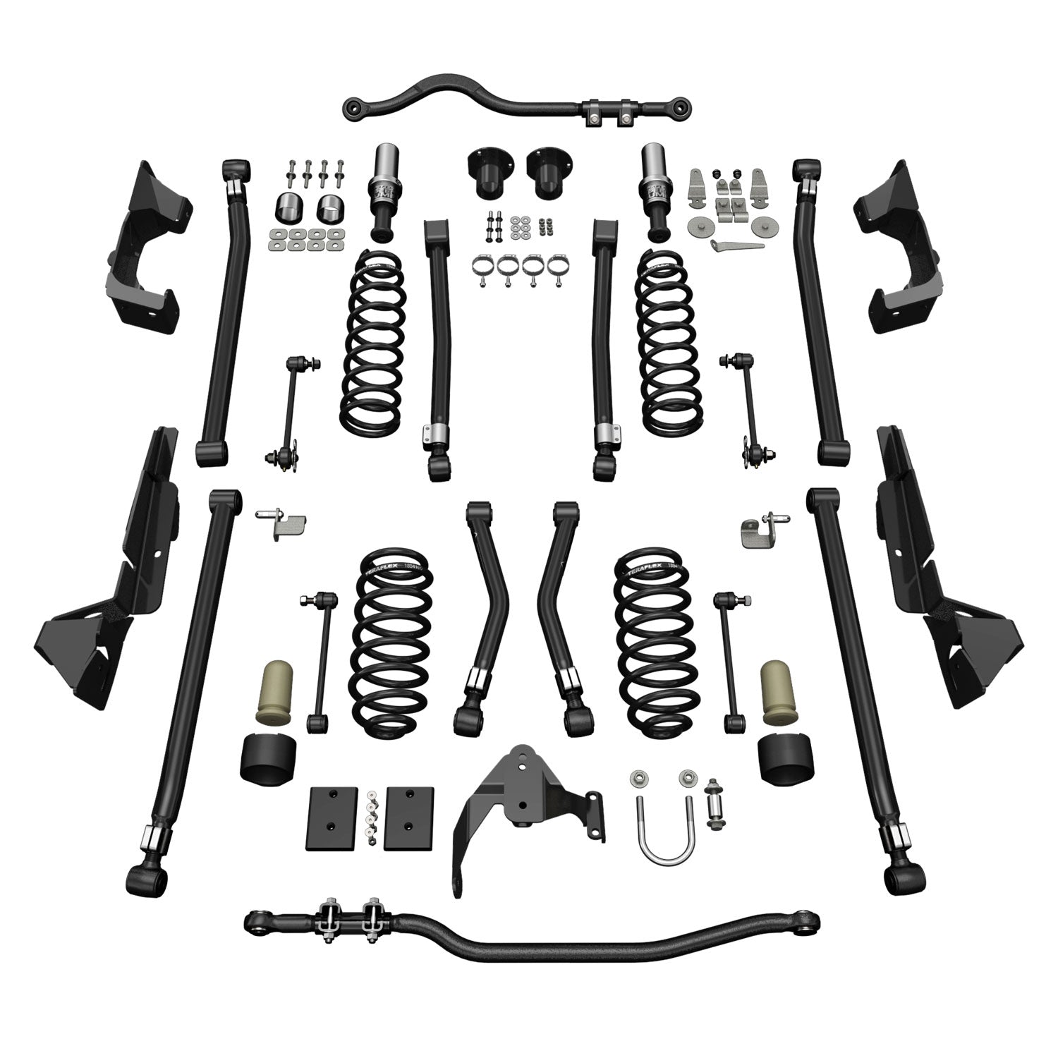 07-18 Wrangler JK 2 Door 4 Inch Alpine CT4 Long Arm Suspension System No Shocks TeraFlex