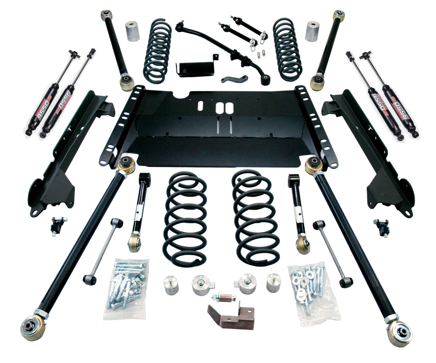 97-06 Jeep Wrangler TJ SWB 4 Inch Enduro LCG Long Arm Suspension System & 9550 VSS Twin-Tube Shocks TeraFlex