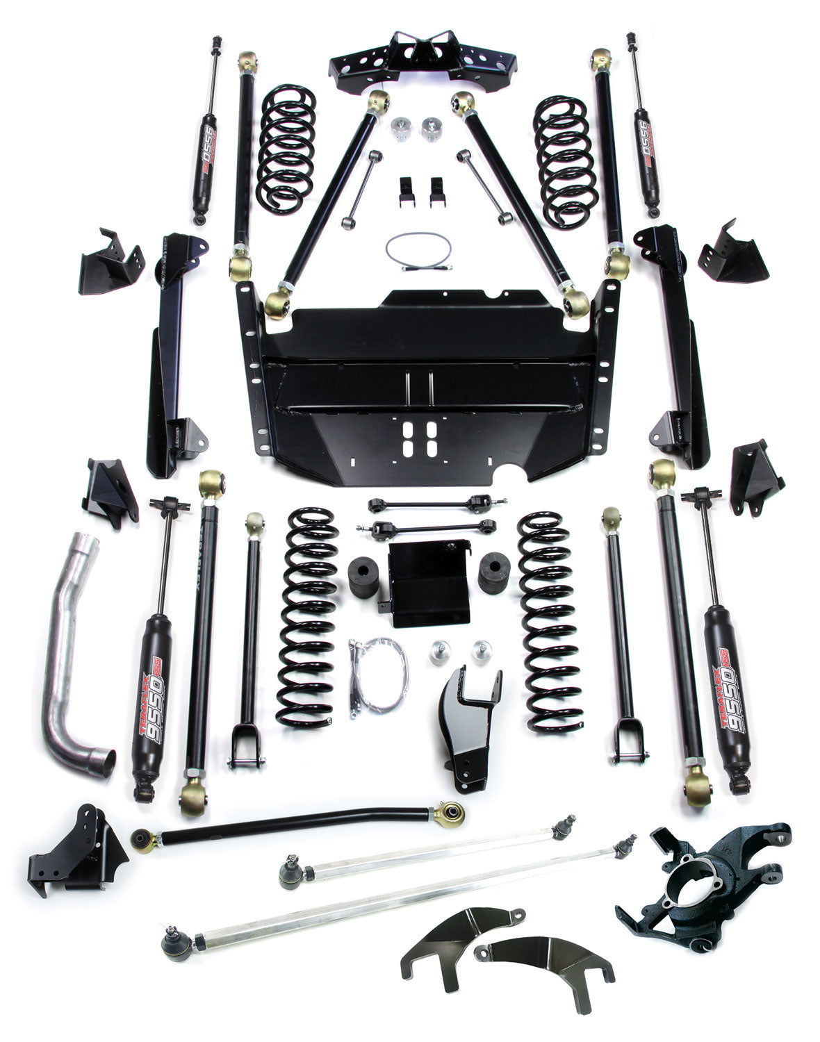 03-06 Wrangler TJ LWB 5 Inch Pro LCG Long Arm Suspension System & High Steer 9550 VSS Twin-Tube TeraFlex
