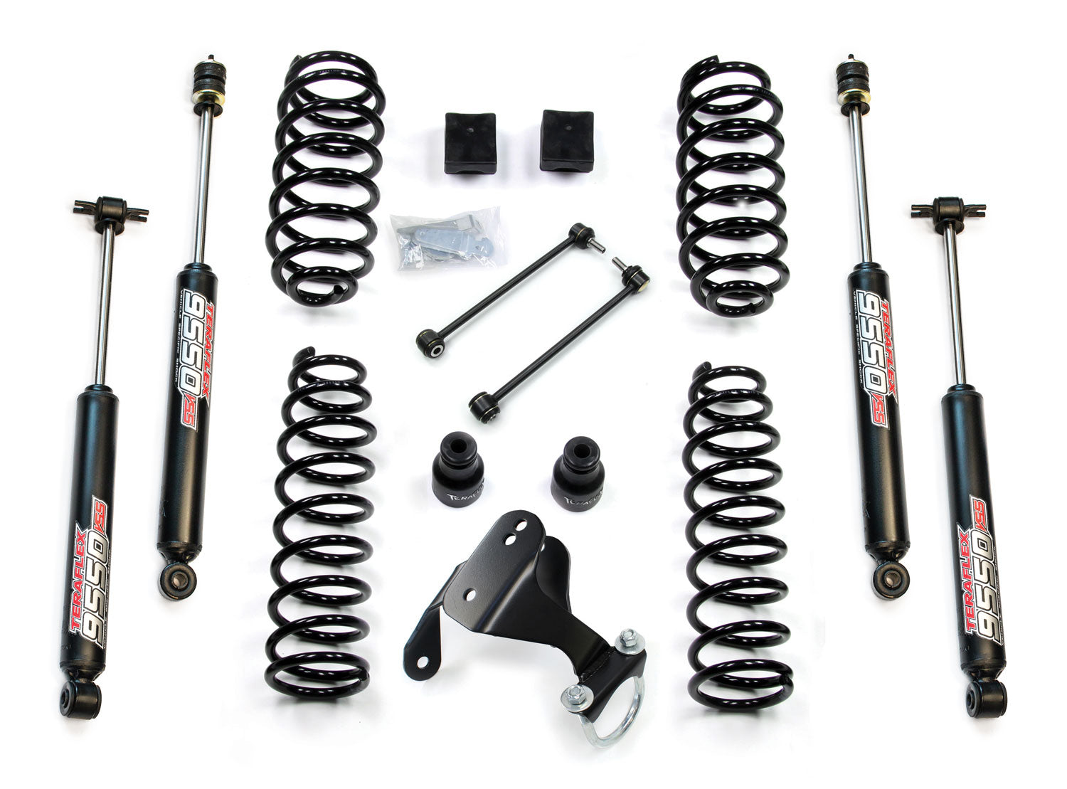 07-18 Wrangler JK 2 Door 2.5 Inch Coil Spring Base Lift Kit & 9550 VSS Twin-Tube Shocks TeraFlex