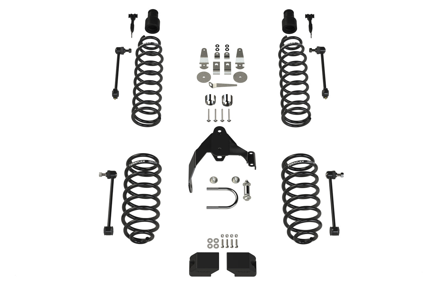 07-18 Wrangler JK 2 Door 3 Inch Coil Spring Base Lift Kit & 9550 VSS Twin-Tube Shocks TeraFlex