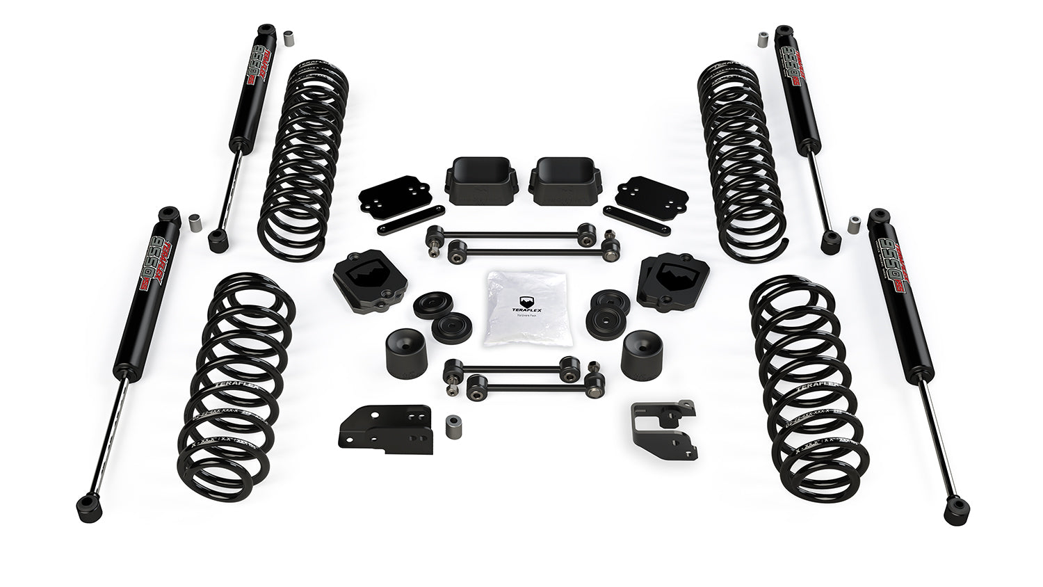 18-Up Wrangler JL 4 Door 3.5 Inch Coil Spring Base Lift Kit & 9550 VSS Twin-Tube Shocks TeraFlex