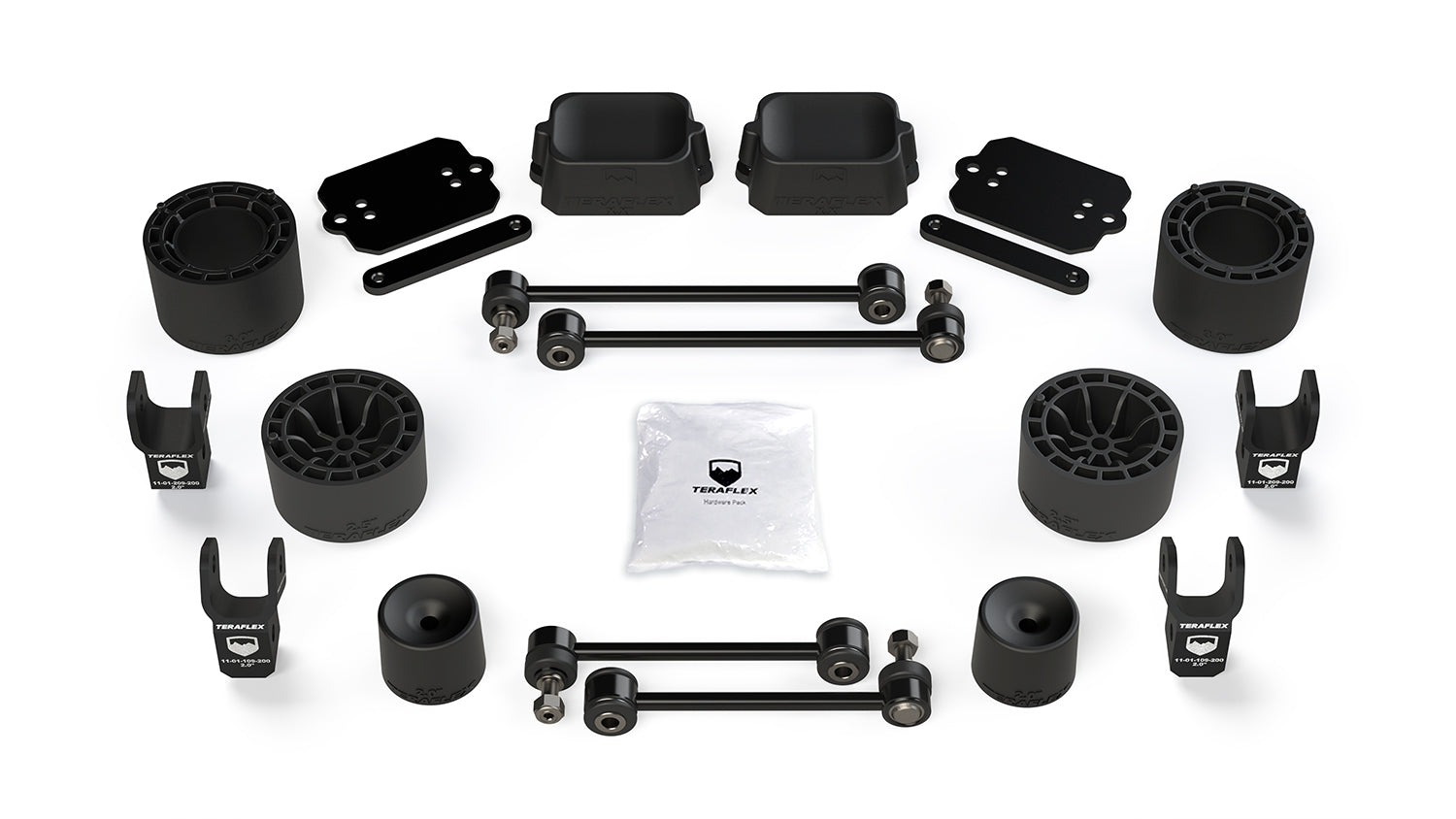 18-Up Wrangler JL 4 Door Rubicon 2.5 Inch Performance Spacer Lift Kit & Shock Extensions TeraFlex