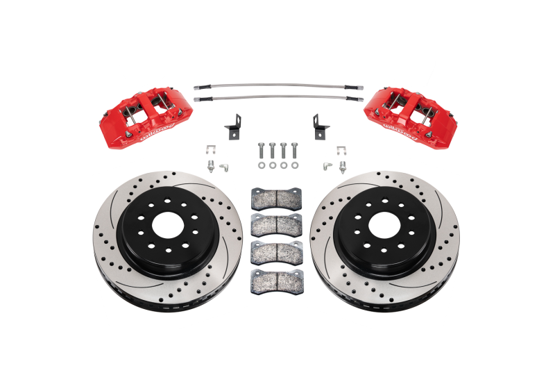 Wilwood Aero6-DM Front Brake Kit - D&S - Red; Jeep JK