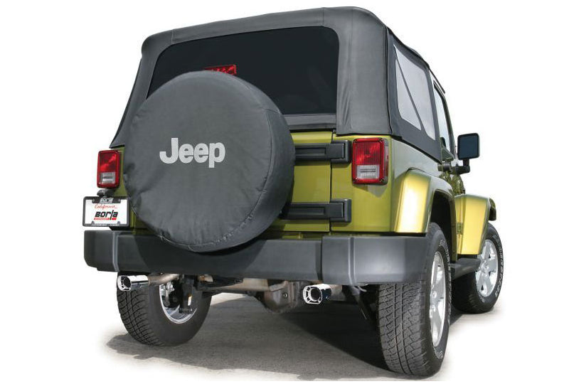 BORLA 140460 - T-304 Stainless Steel Cat-Back Split Rear System; 3.6L V6 Wrangler JK (2-Door)
