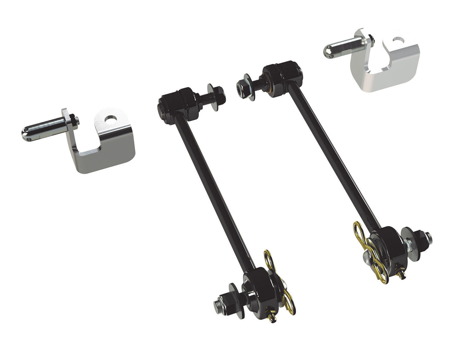 07-18 Wrangler JK 10 Inch Front Sway Bar Quick Disconnect Kit 3-4 Inch Lift TeraFlex