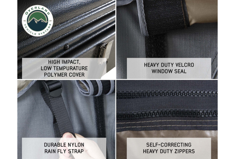 OVS Bushveld 4 - 4-Person Grey Tent, Green Rainfly