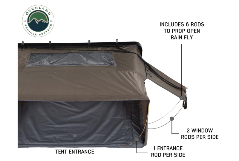 OVS Bushveld 4 - 4-Person Grey Tent, Green Rainfly