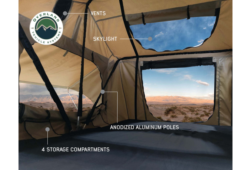 OVS LD TMBK 3 Tent with Annex: Tan, Green Fly, Black Base