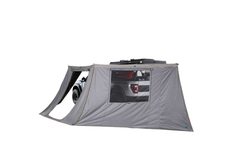 OVS Nomadic 180 Awning Wall - Door/Windows, Grey/Green