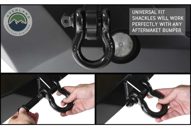 OVS Recovery Shackle 3/4" 4.75 Ton - Black