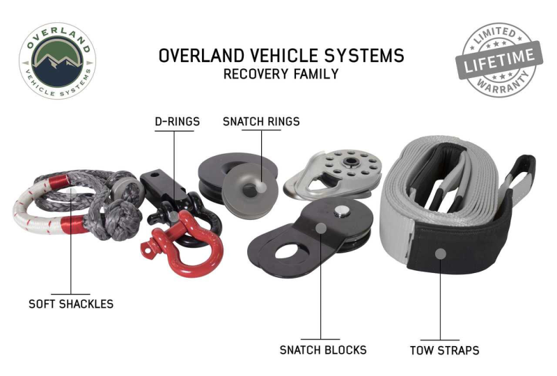 OVS Recovery Shackle 3/4" 4.75 Ton - Black