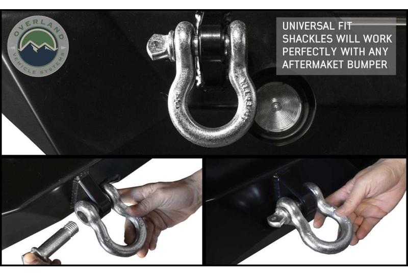 OVS Recovery Shackle 3/4" 4.75 Ton Zinc - Pair
