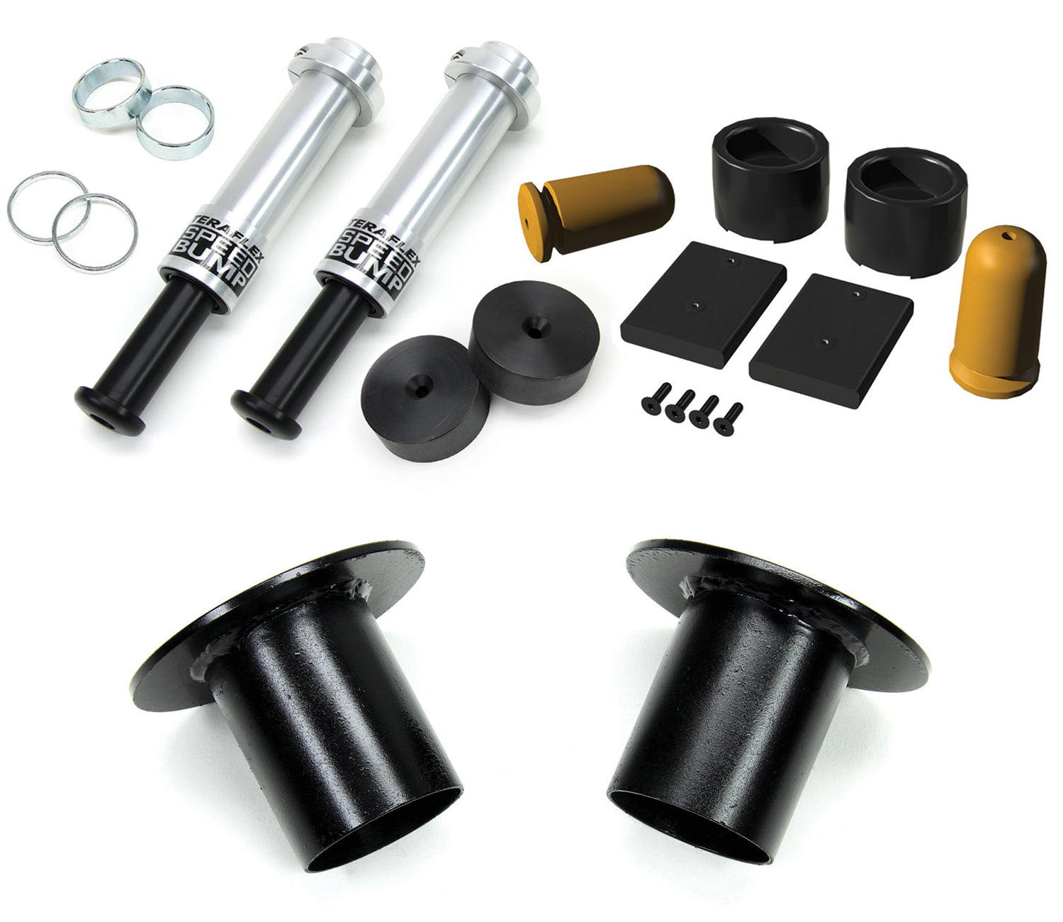 07-18 Wrangler JK SpeedBump & Progressive Bump Stop Kit Front & Rear 3-3.5 Inch Lift TeraFlex