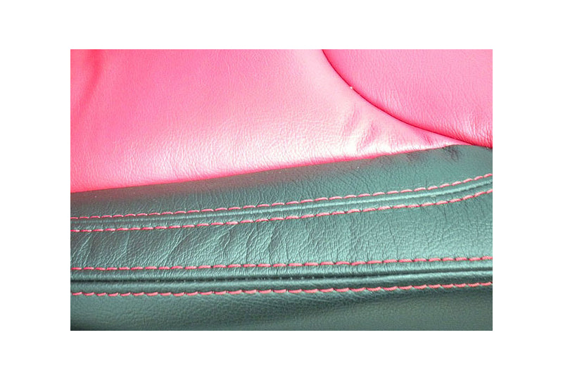 Two Tone Leather Seat Red Stitching
