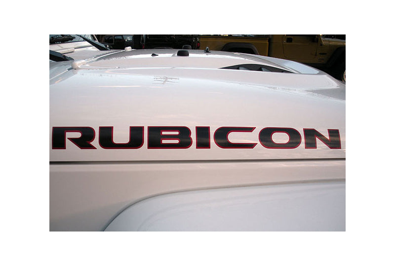 Rubicon Red Black Hood Decal