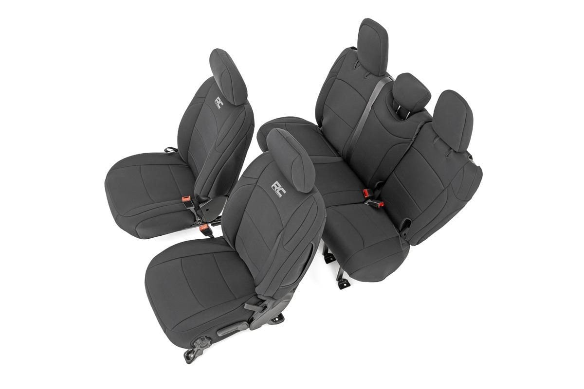 Rough Country Neoprene Seat Covers; Wrangler JL