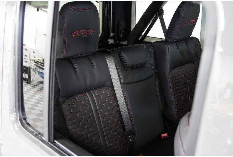 Custom Alea Leather Seats w/ Stitched RubiTrux Logo