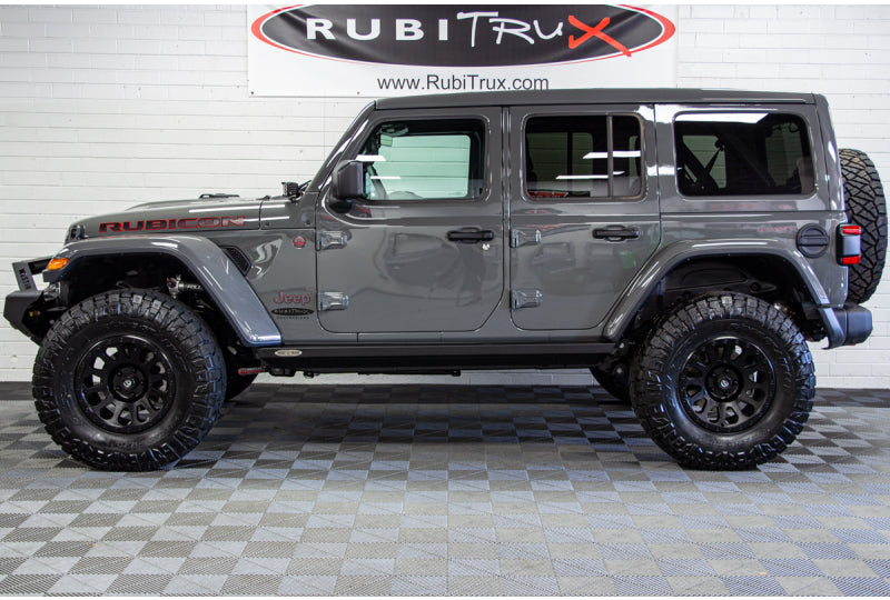 Driver side picture of this 2020 Jeep Wrangler Unlimited Rubicon JL Hellcat HEMI Sting Gray