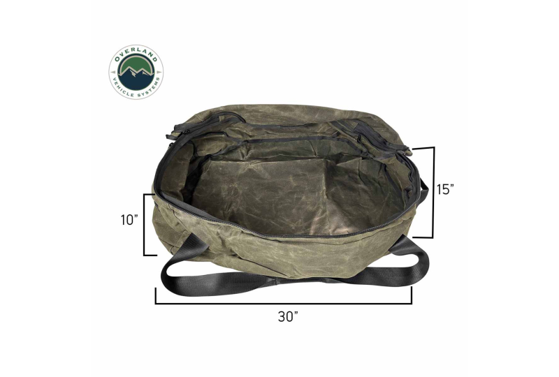 OVS Large Duffle With Handle And Straps - #16 Waxed Canvas