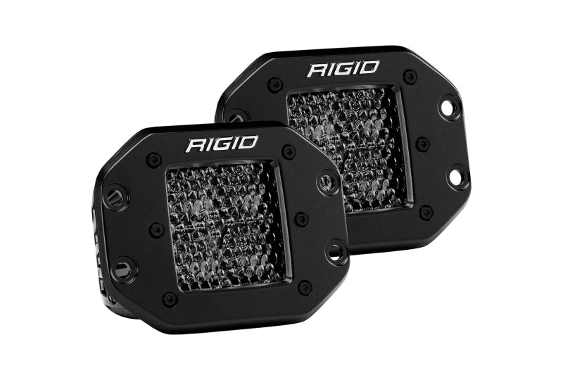 Rigid Industries D-Series Pro Spot Diffused Midnight Flush Mount Pair