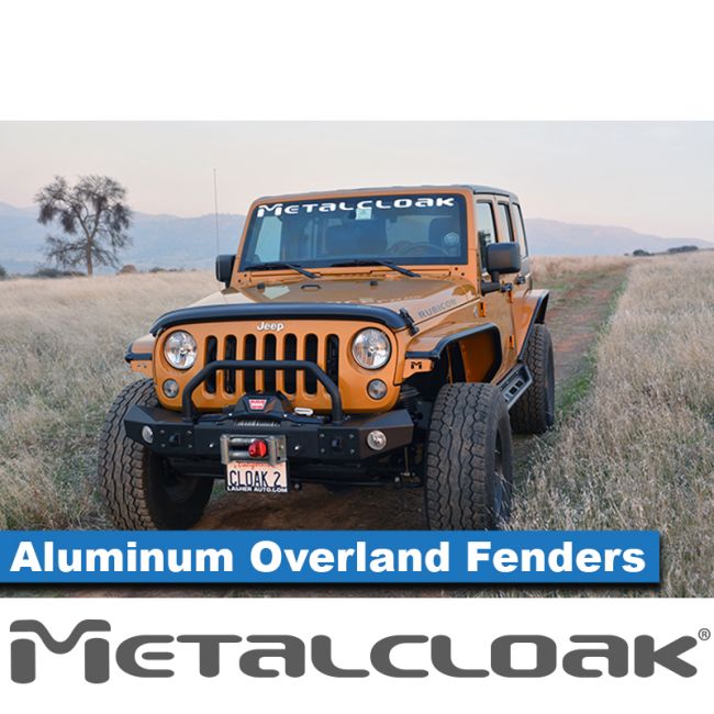 Metalcloak JK Wrangler Overland Tube Fender - Front - Aluminum - Powdercoat
