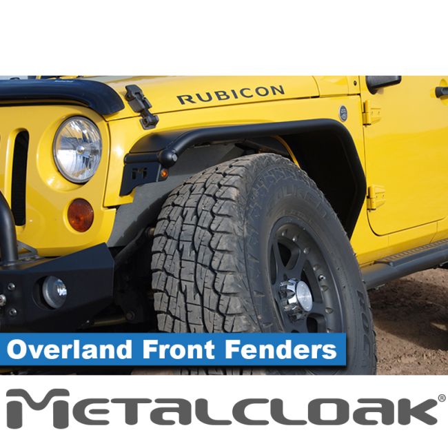 Metalcloak JK Wrangler Overland Tube Fender - Front - Steel - Powdercoated