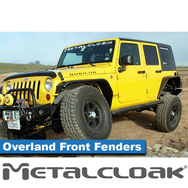 Metalcloak JK Wrangler Overland Tube Fender - Front - Steel - Bare Metal