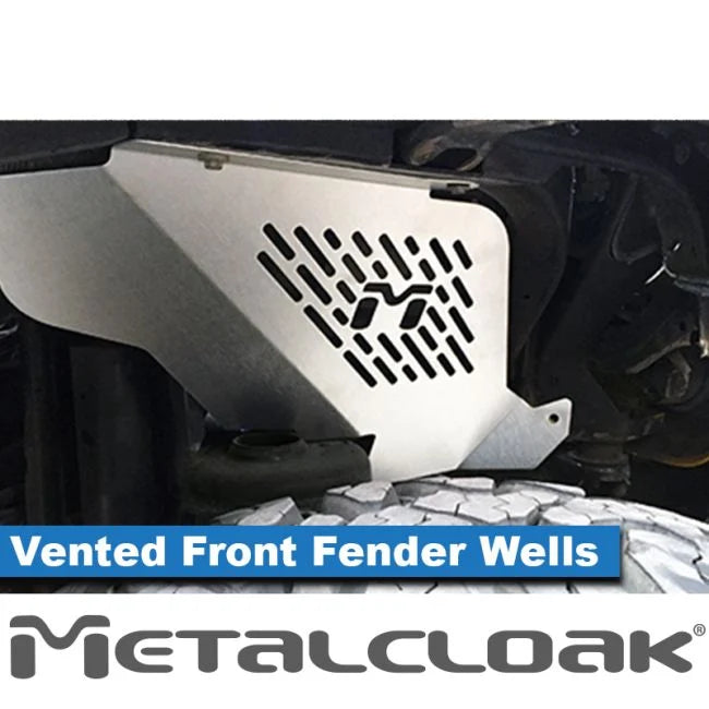 Metalcloak JK Replacement Aluminum Inner Fender Set Bare Metal