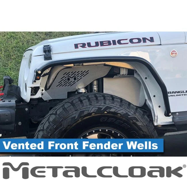 Metalcloak JK Replacement Aluminum Inner Fender Set Bare Metal
