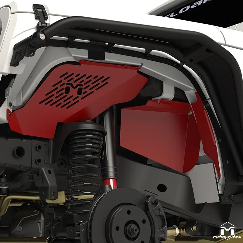 Metalcloak JK Replacement Aluminum Inner Fender Set Bare Metal