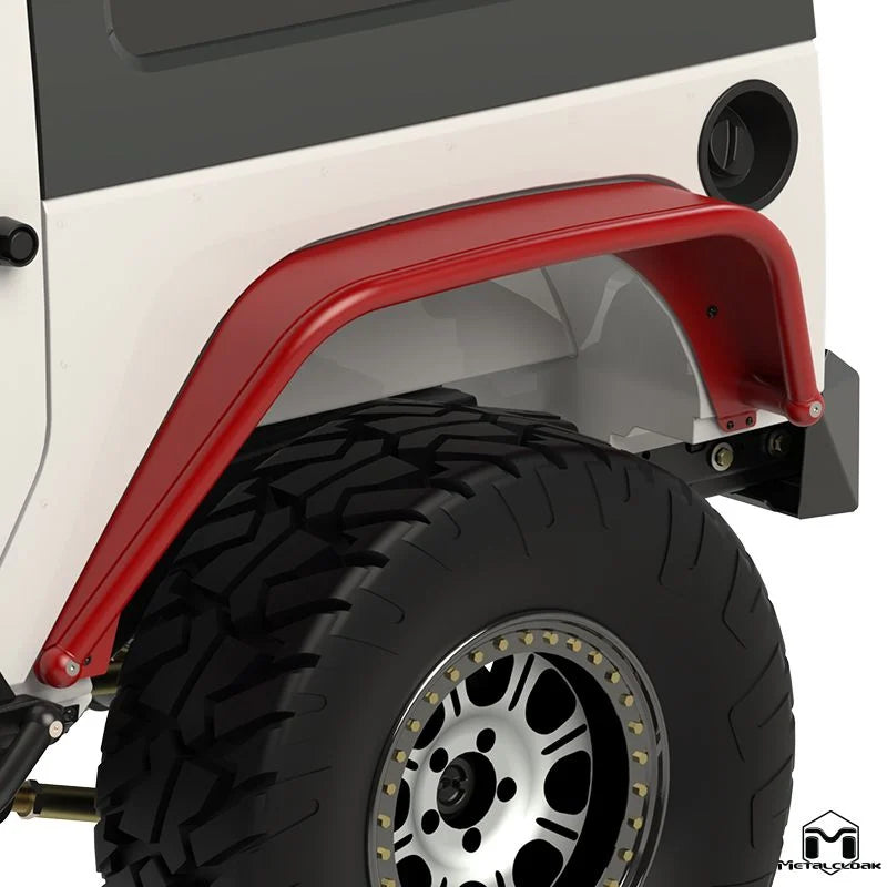 Metalcloak JK Wrangler Overland Tube Fender - Rear - Steel - Bare Metal