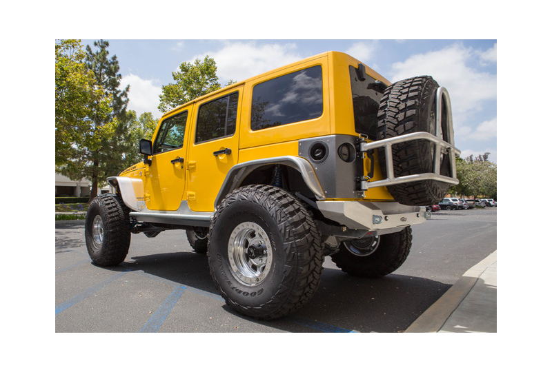 GenRight Aluminum Flare Rear Tube Fenders; Wrangler JK