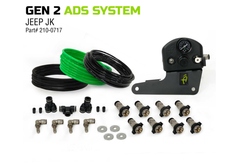 OVS 4-Tire Inflation: Mount, Hoses & Bag, Black - JK