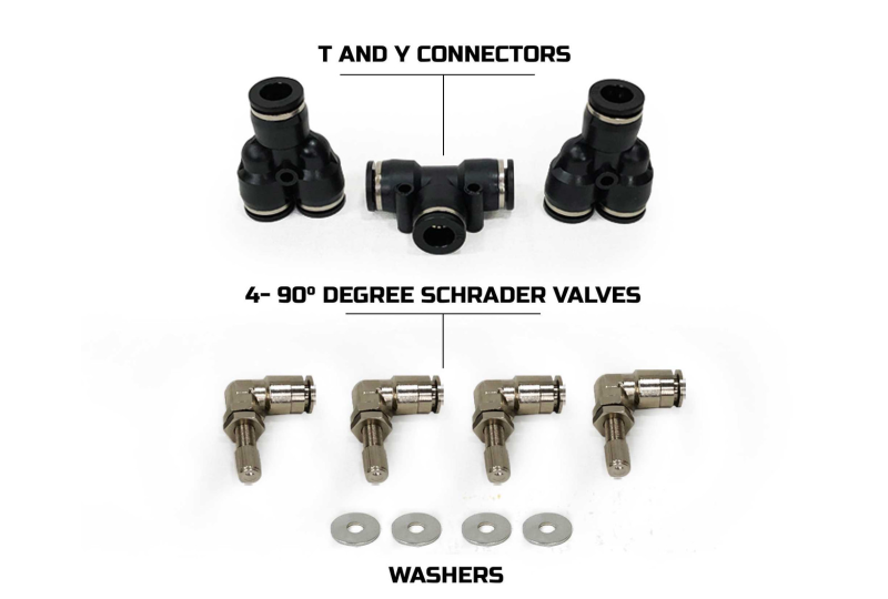 OVS 4-Tire Inflation: Mount, Hoses & Bag, Black - JK